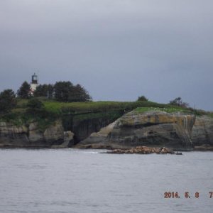 Just pass Neah Bay.  That were you take a left and head down the coast.