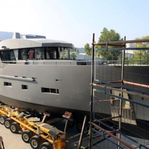 Bering 70   Steel Luxury Yacht  Preliminary Launch 9.10.2015 (3)