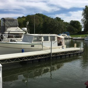 At home dock, Midlakes Marina