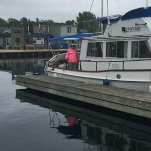 Port Elgin on Lake Huron.  Nondescript place but a good marina.