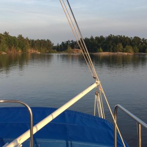 Kings Bay on Small Craft Route.  Anchored for the night