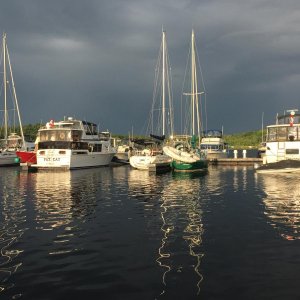 After a rainstorm in Parry Sound Marina