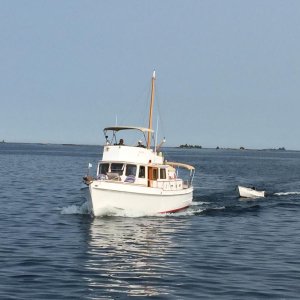 Meeting another trawler on the Small Craft Route