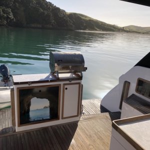 at anchor. Bottom end of Waiheke Island