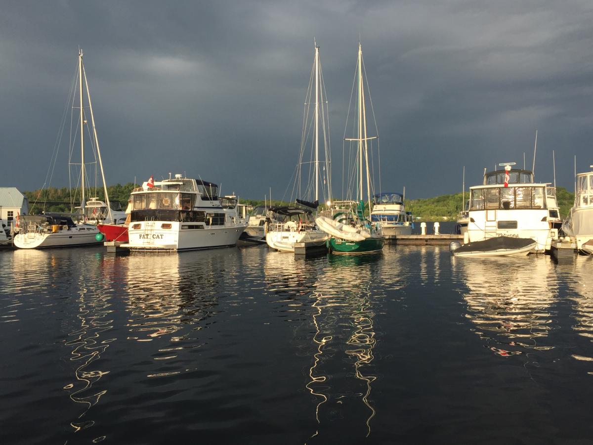 After a rainstorm in Parry Sound Marina