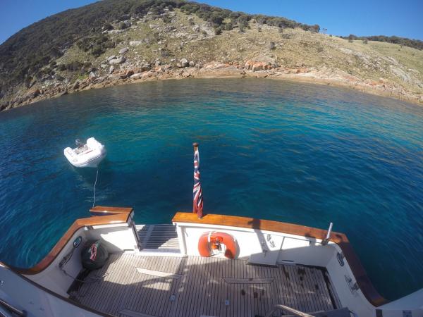 anchored at Deal island Bass Strait Tasmania