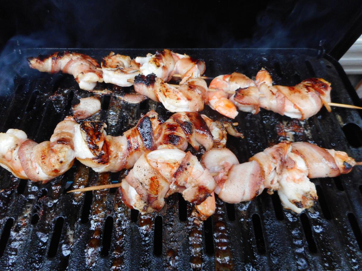 Baja jumbo bacon wrapped shrimp