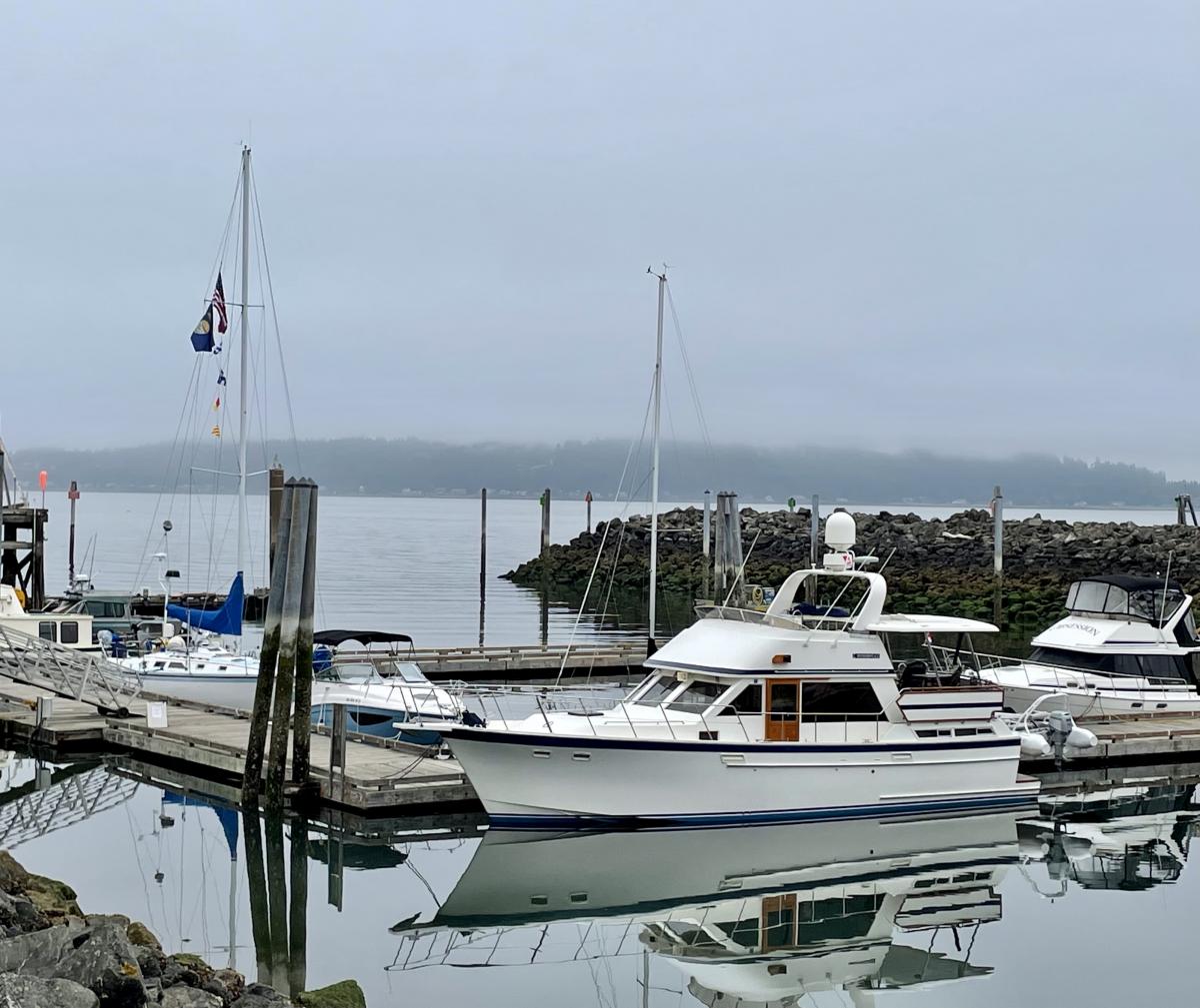 Blake Island moorage in the morning