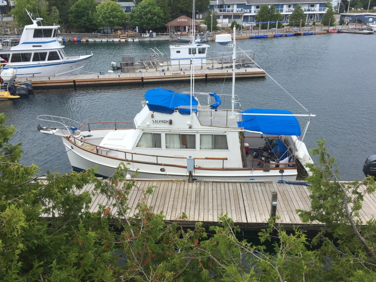 Stuck in Tobermory waiting for a two-day blow from the south to shift to the north.