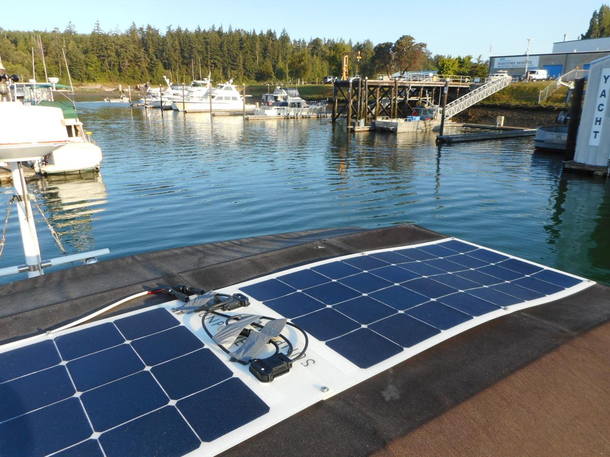 Sunpower 110 watt panels on my bimini