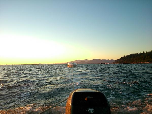 Towing a boat to the ramp , about two hours.